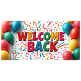 thumbnail image 2 of Welcome Back Banner for Office School Decorations with Balloons Colorful Pencils Party Supplies and Festive Backdrop for Event Celebration Classroom Decor, 2 of 4
