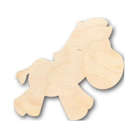 Unfinished Wood Cute Zebra Shape - Craft - up to 46" DIY 6" / 1/2"