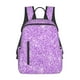 thumbnail image 1 of Disketp Lilac Glittering Mochila Ligera e Impermeable, Mochila de Día Resistente para Viajes, Senderismo y Uso Diario para Hombre y Mujer, 1 of 7