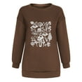 thumbnail image 7 of HAPIMO Savings Sweatshirt for Women Long Sleeve Drop Shoulder Casual Loose Mushroom Graphic Print Sweatshirt Crewneck Pullover Tops Teen Girls Fashion Clothes Coffee M, 7 of 7