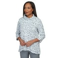 thumbnail image 3 of Alfred Dunner Womens Petite Animal Jacquard Cowl Neck Top, 3 of 6