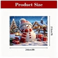 thumbnail image 3 of Polyester Christmas Garage Banner 96x84 In, HD Digital Outdoor Holiday Decor Flag, Santa Snowman Christmas Tree Yard for Home Party, 3 of 8