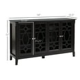 thumbnail image 3 of HOMCOM Sideboard Buffet Cabinet with Storage, Credenza, Coffee Bar Cabinet with Glass Doors, Espresso, 3 of 9