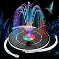 thumbnail image 3 of AISITIN 3.5 W LED Solar Fountain Pump with Lights for birdbath/Pool with 16 DIY nozzles, Solar Fountain with 3000 mAh Battery and 8 Colored LED Lights, Retractable Stand for Outdoor, Garden, Pool, 3 of 11