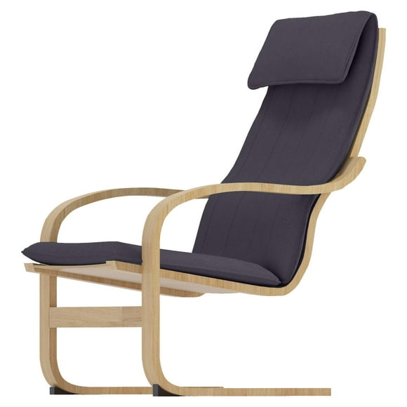 Cotton Poang Chair Cover Replacement, Made Compatible for IKEA Poang Armchair Slipcover Only Dark Gray