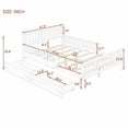thumbnail image 5 of Cama de plataforma de madera de tamaño completo con barandillas en ambos lados y dos cajones de almacenamiento, 5 of 5