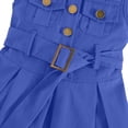thumbnail image 6 of EnJoCho Girls Summer Denim Dress Sleeveless Button Down Collared Jean Dresses Y2K Pleated A Line Dress with Belt Toddler Maxi Dress Summer, 6 of 7