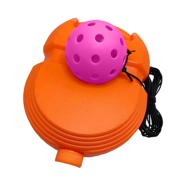 Entrenador de Pickleball, Ayuda de entrenamiento de Pickleball con pelota de Pickleball, autoestudio para un solo , duradero, para interiores y bola rosa