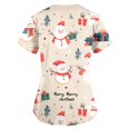 thumbnail image 5 of Garbnen Christmas Scrub Top Funny Xmas Printed V Neck Short Sleeve Fall Under Scrubs for Women Nurses Working Uniforms with Pocket S-5XL, 5 of 5