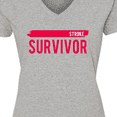 thumbnail image 4 of Inktastic Stroke Survivor Women's V-Neck T-Shirt, 4 of 5
