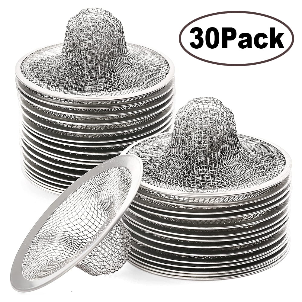30Pack Bathroom Sink Strainer, Shower Drain Strainer, Stainless Steel