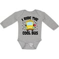 thumbnail image 3 of Inktastic I Ride the Cool Bus with Yellow Bus Boys or Girls Long Sleeve Baby Bodysuit, 3 of 5