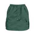 thumbnail image 4 of Tennis Skirts for Women Summer High Waist Utility Skirt For Everyday Use Casual Slim Fit A Line Midi with Pockets Dark Green XXL, 4 of 5