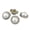 White Silver, variant on 5 PCS Gold Pearl Buttons Plastic Shank for Garment Clothing Accessories Fit Sewing Scrapbooking Garment DIY Decoration