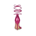thumbnail image 2 of BLISSFUL STEP Women's Sandals Dress Shoes Stiletto Heels Clear Strap Lace up Sandals, 2 of 7