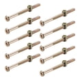 thumbnail image 1 of Juego de tornillos y tuercas Uxcell M6x2.78'' con tornillos de socket hexagonal y tuercas de barril, tono cobre recubierto de zinc, 10 piezas, 1 of 5