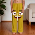 thumbnail image 3 of OGLCCG Beach Pants for Boys Funny Graphic Print Casual Summer Elastic Waist Vacation Pants with Pockets Wide Leg Loung Trousers 4-14 Years, 3 of 8