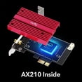 thumbnail image 3 of Cudy AX5400 Wireless WiFi 6E PCIe Card for PC, Bluetooth 5.3, AX210 Module Inside, Bluetooth 5.2/5/4.0, 802.11ax/ac/a/b/g/n, Windows 11,10, WE3000S, 3 of 9