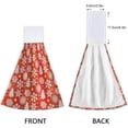 thumbnail image 4 of SKYSONIC 2 PCS Christmas White Snowflakes Red Hand Towels with Hanging Loop for Bathroom and Kitchen, Hanging Band Towel - Kitchen Dish Cloth and Bathroom Hand Towels Set , 12"x17", 4 of 6