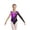 Purple, variant on Doomiva Kids Girls Gymnastics Leotard Rhinestone Mesh Long Sleeve Skating Jumpsuit Tumbling Bodysuit Silver 6