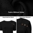 thumbnail image 4 of Camisas de Color Sólido para las Mujeres Manga Corta Cuello V Tops Casuales Blusa de Verano, Transpirable Hecha para Más Camisa Mujer Primavera Moda Tee Uso Diario, 4 of 8
