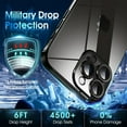 thumbnail image 4 of Crystal Clear Case for iPhone 15 Pro Max, [Not Yellowing] [Camera Protection] [Military Grade Drop Tested] Transparent Shockproof Protective Phone Soft Silicone Slim Cover, 6.7", Black, 4 of 16