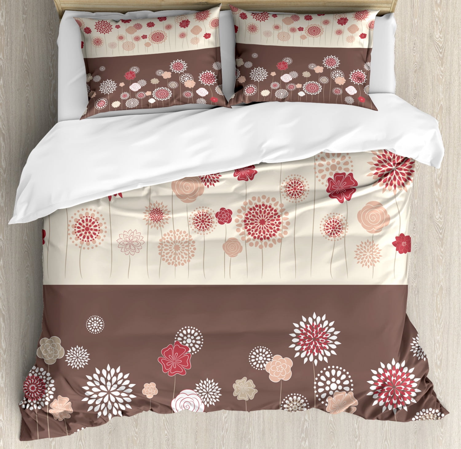 SPRING MEADOW Painted Floral Duvet Quilt Cover Pillow Case Bedding Set 