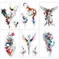 thumbnail image 1 of Cool Fake Tattoo Fox Tiger Half Arm Tattoo Sticker para niños niñas amante (C), 1 of 3