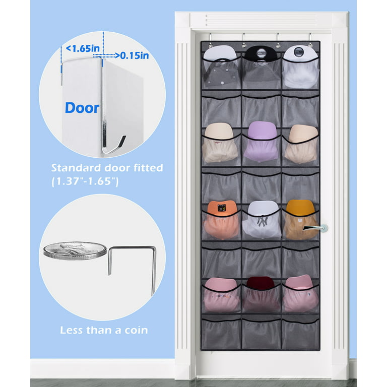Over The Door Organizer - Hanging Closet Storage (White Mesh) 15 Pocket by Cruise on