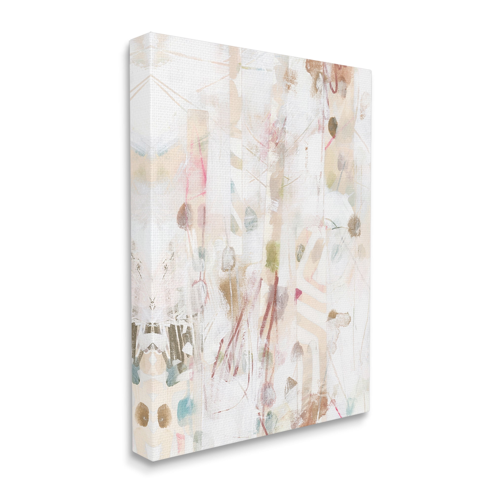 Stupell Industries Subtle Beige Pattern Abstract Painting Gallery Wrapped Canvas Art Print Wall Art, 24 x 30