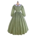 thumbnail image 6 of Victorian Era Dickens Ball Gown Civil War Plaid Dress Sweet Fresh Style Womens Historical Reenactment Apparel Ready to Ship, 6 of 25
