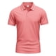 thumbnail image 4 of Blusa y camisa de manga corta con cuello vuelto para hombre, informal, lisa, de manga corta, con botones y cuello vuelto, de poliéster., 4 of 8