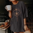 thumbnail image 1 of Pntutb Blusa de manga corta con estampado de calavera, sol y luna, estilo vintage, para mujer Pntutb Pntutb-3080, 1 of 9