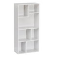 thumbnail image 2 of VECELO 4-Tier Bookcase with Storage Shelves, 21.3" Modern Bookshelf for Organizer Display Stand Home Office, Vertical or Horizontal, White, 2 of 7