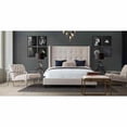 thumbnail image 2 of Diamond Sofa Madison Ave Tufted Wing Queen Bed in Sand Button Tufted Fabric, 2 of 8