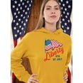 thumbnail image 2 of Liberty 4Th Of July Waving Flag Hoodie Women -Image by Shutterstock, Female 4X-Large, 2 of 4