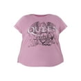 thumbnail image 5 of Terra & Sky Women's Plus Size Queen Graphic Band Tee with Short Sleeves, Sizes 0X-5X, 5 of 5