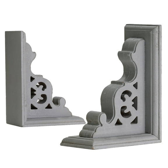 American Art Decor Decorative Heavy Duty Wood Bookends for Books/CDs/Vinyls/Magazines for Living Room, Bathroom, Bedroom, & Office - Home, Wall Decor & Shelf Accents - Natural, Set of 2