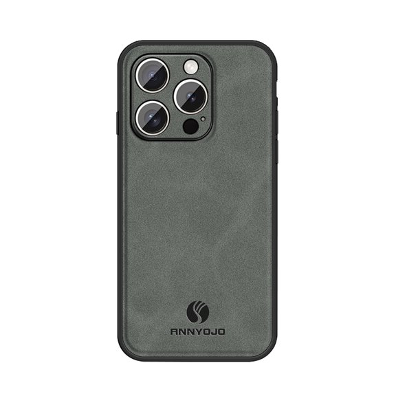 Decase for iPhone 16 Pro 6.3 inch 2024 TPU Suede PU Leather Case, Anti-Vibration Anti-Slip Anti-Scratch,Compatible with Car Mount,Ultralight Luxury Case for iPhone 16 Pro, for Men Women,Gray