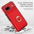 thumbnail image 3 of for Google Pixel 8A Wallet Case, Leather Case with Credit Card Holder and 360° Rotation Ring Stand, RFID Block Flip Leather Shockproof Cover, 3 of 7