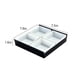 thumbnail image 3 of Bandeja organizadora de plástico blanco con múltiples compartimentos para refrigerios, tapa, 6 frascos de almacenamiento y palés para servir, ideal para la cocina, exhibir comida en fiestas y, 3 of 7