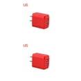 thumbnail image 1 of ZLight US Plug Phone Charger Wall Outlet Charging Adapter Replacement Head Watermelon Red 2Set, 1 of 6