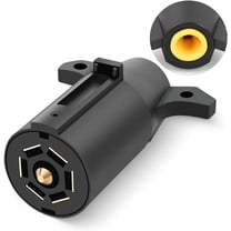 Nilight RV 7 Pin Trailer Plug Splice-in Heavy Duty Male End 7 Way Round Splice Receptacle Replacement Accessories for Tow Hitch Car RV Boat Truck