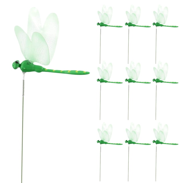 10PCS Decoración de Estacas de Jardín de Libélulas, Estacas de Libélulas Artificiales, Interior y Exterior, Decoración de Pote de Flor de Jardín, Decoración de Hogar de Libélula Simulada, Calcomanías