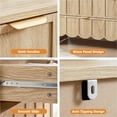 thumbnail image 6 of Weselon 3 Drawer Dresser for Bedroom, Modern Wave Panel Chest of Drawers, Closet Storage Cabinet, Oak, 6 of 10