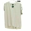 NEW!!! Jones New York Women's Short Sleeve V-Neck Popover Top (Khaki Ivory & S)