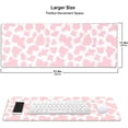 thumbnail image 2 of Cute Cow Print Desk Mat Mousepad, Cowhide Desk Mat Gaming Computer Mat, Aesthetic Deskpad, Pink XL Mouse Pad, Coworker Teacher Decor Accessories Gift, 31.5 X 11.8 Inch, 2 of 6