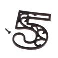 thumbnail image 4 of Número de hierro forjado 0-9, números de puerta, números de de dirección para y buzón número 5 perfecl Placa de la placa de la puerta, 4 of 8