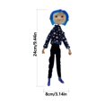 thumbnail image 3 of 9.44" Coraline - Anime Action Figures Toy Doll Figure, Coraline Anime Toy Handle Detachable Toy,Creative Decorative Toy Ornament Models Action Figures Toy Cute Children Doll, 3 of 9