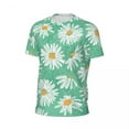 thumbnail image 5 of T Shirt For Men White Daisies Gym T-Shirt Summer Flowers Print Art Fun Harajuku Tee Shirt For Male P, 5 of 7